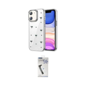 ieg™ iPhone 11 Kılıf Yörünge Form - Şeffaf Uv Polymer Nano Ekran Koruyucu