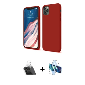 ieg™ iPhone 11 Pro Kılıf Kozmos Yansıma Özel Seri - Siyah 3D Antistatik Seramik Nano Ekran Koruyucu + Kamera Lens Koruma Cam - SF