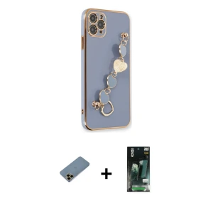 ieg™ iPhone 11 Pro Kılıf Nova Işık Prime - Siyah 360 Mat Full Body Arka Koruyucu + Shine Kamera Lens Koruma Cam - GD