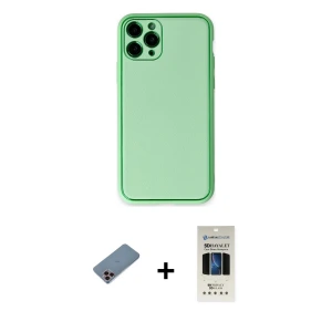 ieg™ iPhone 11 Pro Kılıf Yadigar Klasik - Siyah 5D Hayalet Cam Ekran Koruyucu + Shine Kamera Lens Koruma Cam - PE