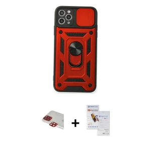 ieg™ iPhone 11 Pro Max Kılıf Ahenk Klasik - Siyah Seramik Nano Ekran Koruyucu + Pers Alüminyum Kamera Lens - KI