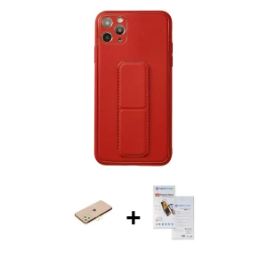 ieg™ iPhone 11 Pro Max Kılıf Akış Doku - Siyah Seramik Nano Ekran Koruyucu + Renkli Kamera Lens Koruma Cam - SI