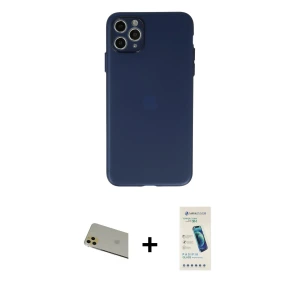 ieg™ iPhone 11 Pro Max Kılıf Atlas Minimal Prime - Şeffaf Pasifik Cam Ekran Koruyucu + Rainbow Kamera Lens Koruma Cam - GD