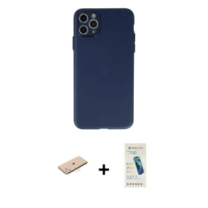 ieg™ iPhone 11 Pro Max Kılıf Atlas Minimal Prime - Şeffaf Pasifik Cam Ekran Koruyucu + Renkli Kamera Lens Koruma Cam - MI