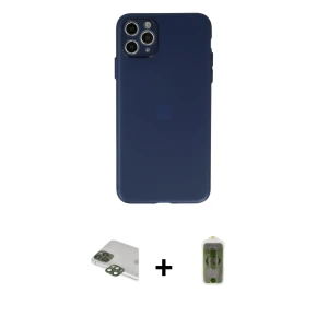 ieg™ iPhone 11 Pro Max Kılıf Atlas Minimal Prime - Siyah Joko Magic 5D Hayalet Cam + Pers Alüminyum Kamera Lens - YL