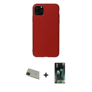 ieg™ iPhone 11 Pro Max Kılıf Kozmos Yansıma Özel Seri - Şeffaf 360 Full Body Arka Koruyucu + Rainbow Kamera Lens Koruma Cam - YL