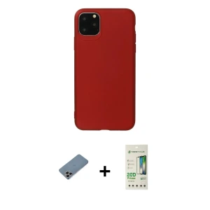 ieg™ iPhone 11 Pro Max Kılıf Kozmos Yansıma Özel Seri - Siyah 20D Premium Cam Ekran Koruyucu + Shine Kamera Lens Koruma Cam - GI