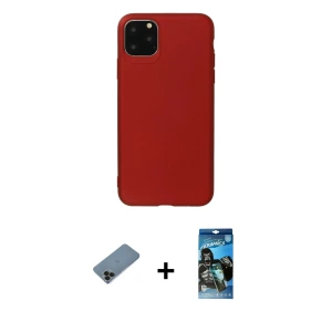 ieg™ iPhone 11 Pro Max Kılıf Kozmos Yansıma Özel Seri - Siyah 34D Izgaralı Cam + Shine Kamera Lens Koruma Cam - SH