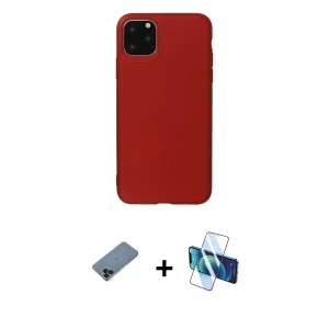 ieg™ iPhone 11 Pro Max Kılıf Kozmos Yansıma Özel Seri - Siyah 3D Antistatik Seramik Nano Ekran Koruyucu + Shine Kamera Lens Koruma Cam - SH