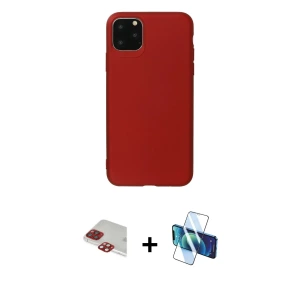 ieg™ iPhone 11 Pro Max Kılıf Kozmos Yansıma Özel Seri - Siyah 3D Antistatik Seramik Nano Ekran Koruyucu + Pers Alüminyum Kamera Lens - KI
