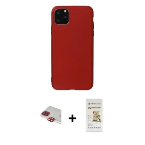 ieg™ iPhone 11 Pro Max Kılıf Kozmos Yansıma Özel Seri - Siyah Mat Seramik Nano Ekran Koruyucu + Pers Alüminyum Kamera Lens - KI