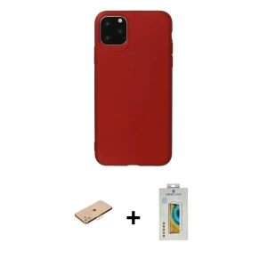 ieg™ iPhone 11 Pro Max Kılıf Kozmos Yansıma Özel Seri - Siyah Polymer Nano Ekran Koruyucu + Renkli Kamera Lens Koruma Cam - TU