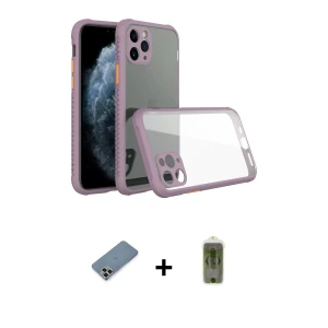 ieg™ iPhone 11 Pro Max Kılıf Nova Asil Özel Seri - Siyah Joko Magic 5D Hayalet Cam + Metal Kamera Lens Koruma Cam - GD