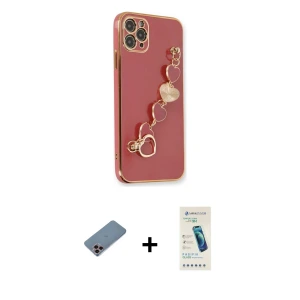 ieg™ iPhone 11 Pro Max Kılıf Nova Işık Prime - Şeffaf Pasifik Cam Ekran Koruyucu + Shine Kamera Lens Koruma Cam - PE