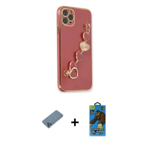 ieg™ iPhone 11 Pro Max Kılıf Nova Işık Prime - Siyah 18D Cam Ekran Koruyucu + Shine Kamera Lens Koruma Cam - MI