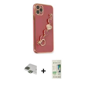 ieg™ iPhone 11 Pro Max Kılıf Nova Işık Prime - Siyah 20D Premium Cam Ekran Koruyucu + Pers Alüminyum Kamera Lens - YL