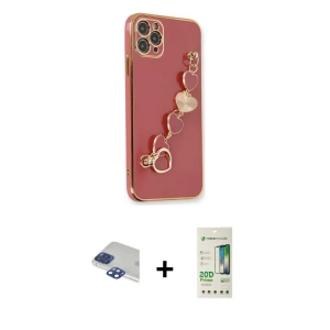 ieg™ iPhone 11 Pro Max Kılıf Nova Işık Prime - Siyah 20D Premium Cam Ekran Koruyucu + Pers Alüminyum Kamera Lens - LT