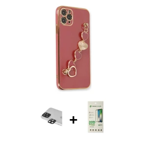 ieg™ iPhone 11 Pro Max Kılıf Nova Işık Prime - Siyah 20D Premium Cam Ekran Koruyucu + Pers Alüminyum Kamera Lens - SH