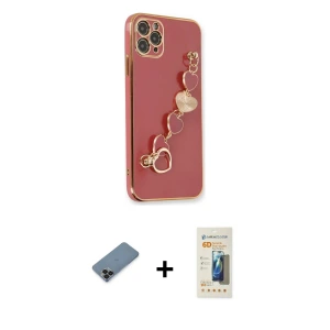 ieg™ iPhone 11 Pro Max Kılıf Nova Işık Prime - Siyah 6D Mat Seramik Hayalet Nano Ekran Koruyucu + Metal Kamera Lens Koruma Cam - SH