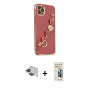 ieg™ iPhone 11 Pro Max Kılıf Nova Işık Prime - Siyah 6D Mat Seramik Hayalet Nano Ekran Koruyucu + Pers Alüminyum Kamera Lens - YL