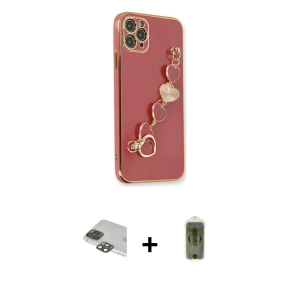 ieg™ iPhone 11 Pro Max Kılıf Nova Işık Prime - Siyah Joko Magic 5D Hayalet Cam + Pers Alüminyum Kamera Lens - YL