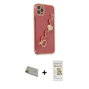 ieg™ iPhone 11 Pro Max Kılıf Nova Işık Prime - Siyah Mat Seramik Nano Ekran Koruyucu + Rainbow Kamera Lens Koruma Cam - GD