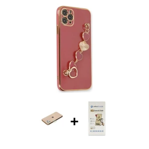 ieg™ iPhone 11 Pro Max Kılıf Nova Işık Prime - Siyah Mat Seramik Nano Ekran Koruyucu + Renkli Kamera Lens Koruma Cam - YL