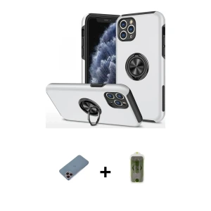 ieg™ iPhone 11 Pro Max Kılıf Odak Form Prime - Siyah Joko Magic 5D Hayalet Cam + Shine Kamera Lens Koruma Cam - PE
