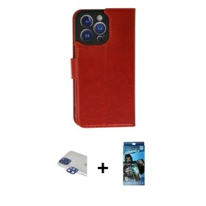 ieg™ iPhone 11 Pro Max Kılıf Siluet Işık Serisi - Siyah 34D Izgaralı Cam + Pers Alüminyum Kamera Lens - LT