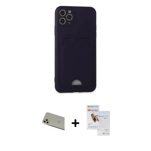 ieg™ iPhone 11 Pro Max Kılıf Vadi Çizgi Prime - Siyah Seramik Nano Ekran Koruyucu + Rainbow Kamera Lens Koruma Cam - GD