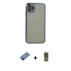 ieg™ iPhone 11 Pro Max Kılıf Vadi Minimal - Siyah Joko Magic 5D Hayalet Cam + Metal Kamera Lens Koruma Cam - MI