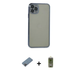 ieg™ iPhone 11 Pro Max Kılıf Vadi Minimal - Siyah Joko Magic 5D Hayalet Cam + Shine Kamera Lens Koruma Cam - GI