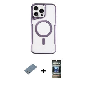 ieg™ iPhone 11 Pro Max Kılıf Yadigar Klasik Özel Seri - Siyah 34D Hayalet Izgaralı Cam + Shine Kamera Lens Koruma Cam - SABE