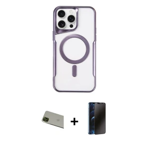 ieg™ iPhone 11 Pro Max Kılıf Yadigar Klasik Özel Seri - Siyah 3D Antistatik Hayalet Cam Ekran Koruyucu + Rainbow Kamera Lens Koruma Cam - YL