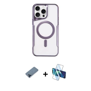 ieg™ iPhone 11 Pro Max Kılıf Yadigar Klasik Özel Seri - Siyah 3D Antistatik Seramik Nano Ekran Koruyucu + Metal Kamera Lens Koruma Cam - MI
