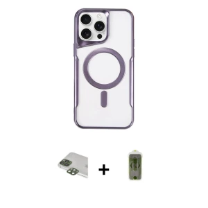 ieg™ iPhone 11 Pro Max Kılıf Yadigar Klasik Özel Seri - Siyah Joko Magic 5D Hayalet Cam + Pers Alüminyum Kamera Lens - YL