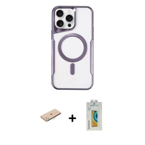 ieg™ iPhone 11 Pro Max Kılıf Yadigar Klasik Özel Seri - Siyah Polymer Nano Ekran Koruyucu + Renkli Kamera Lens Koruma Cam - MI