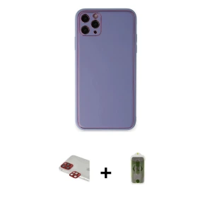 ieg™ iPhone 11 Pro Max Kılıf Yadigar Klasik - Siyah Joko Magic 5D Hayalet Cam + Pers Alüminyum Kamera Lens - KI