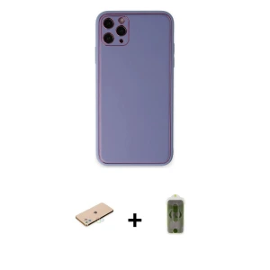ieg™ iPhone 11 Pro Max Kılıf Yadigar Klasik - Siyah Joko Magic 5D Hayalet Cam + Renkli Kamera Lens Koruma Cam - MI