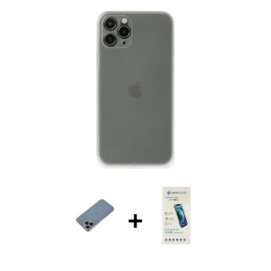ieg™ iPhone 11 Pro Max Kılıf Yadigar Yansıma Serisi - Şeffaf Pasifik Cam Ekran Koruyucu + Shine Kamera Lens Koruma Cam - PE