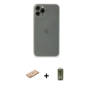ieg™ iPhone 11 Pro Max Kılıf Yadigar Yansıma Serisi - Siyah Joko Magic 5D Hayalet Cam + Renkli Kamera Lens Koruma Cam - TU