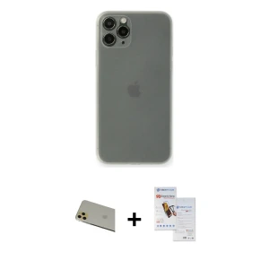 ieg™ iPhone 11 Pro Max Kılıf Yadigar Yansıma Serisi - Siyah Seramik Nano Ekran Koruyucu + Rainbow Kamera Lens Koruma Cam - GD