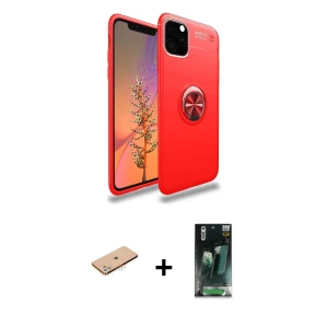 ieg™ iPhone 11 Pro Max Kılıf Yankı Form Prime - Şeffaf 360 Full Body Arka Koruyucu + Renkli Kamera Lens Koruma Cam - PE