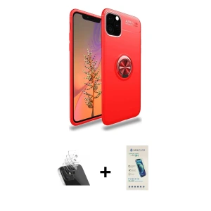 ieg™ iPhone 11 Pro Max Kılıf Yankı Form Prime - Şeffaf Pasifik Cam Ekran Koruyucu + Kamera Lens Koruma Cam - SF