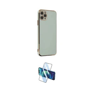 ieg™ iPhone 11 Pro Max Kılıf Yankı Serisi - Siyah 3D Antistatik Cam Ekran Koruyucu