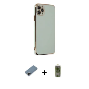 ieg™ iPhone 11 Pro Max Kılıf Yankı Serisi - Siyah Joko Magic 5D Hayalet Cam + Metal Kamera Lens Koruma Cam - SH