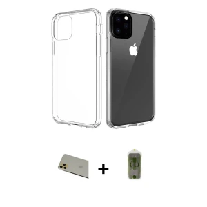 ieg™ iPhone 11 Pro Max Kılıf Zirve Doku - Siyah Joko Magic 5D Hayalet Cam + Rainbow Kamera Lens Koruma Cam - GD