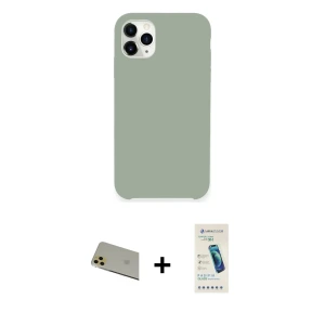 ieg™ iPhone 11 Pro Max Kılıf Zirve Modern Özel Seri - Şeffaf Pasifik Cam Ekran Koruyucu + Rainbow Kamera Lens Koruma Cam - GD