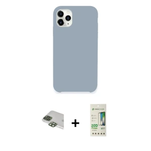 ieg™ iPhone 11 Pro Max Kılıf Zirve Modern Özel Seri - Siyah 20D Premium Cam Ekran Koruyucu + Pers Alüminyum Kamera Lens - YL
