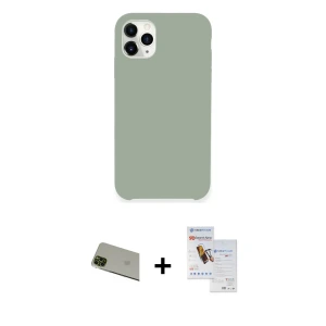 ieg™ iPhone 11 Pro Max Kılıf Zirve Modern Özel Seri - Siyah Seramik Nano Ekran Koruyucu + Rainbow Kamera Lens Koruma Cam - YL